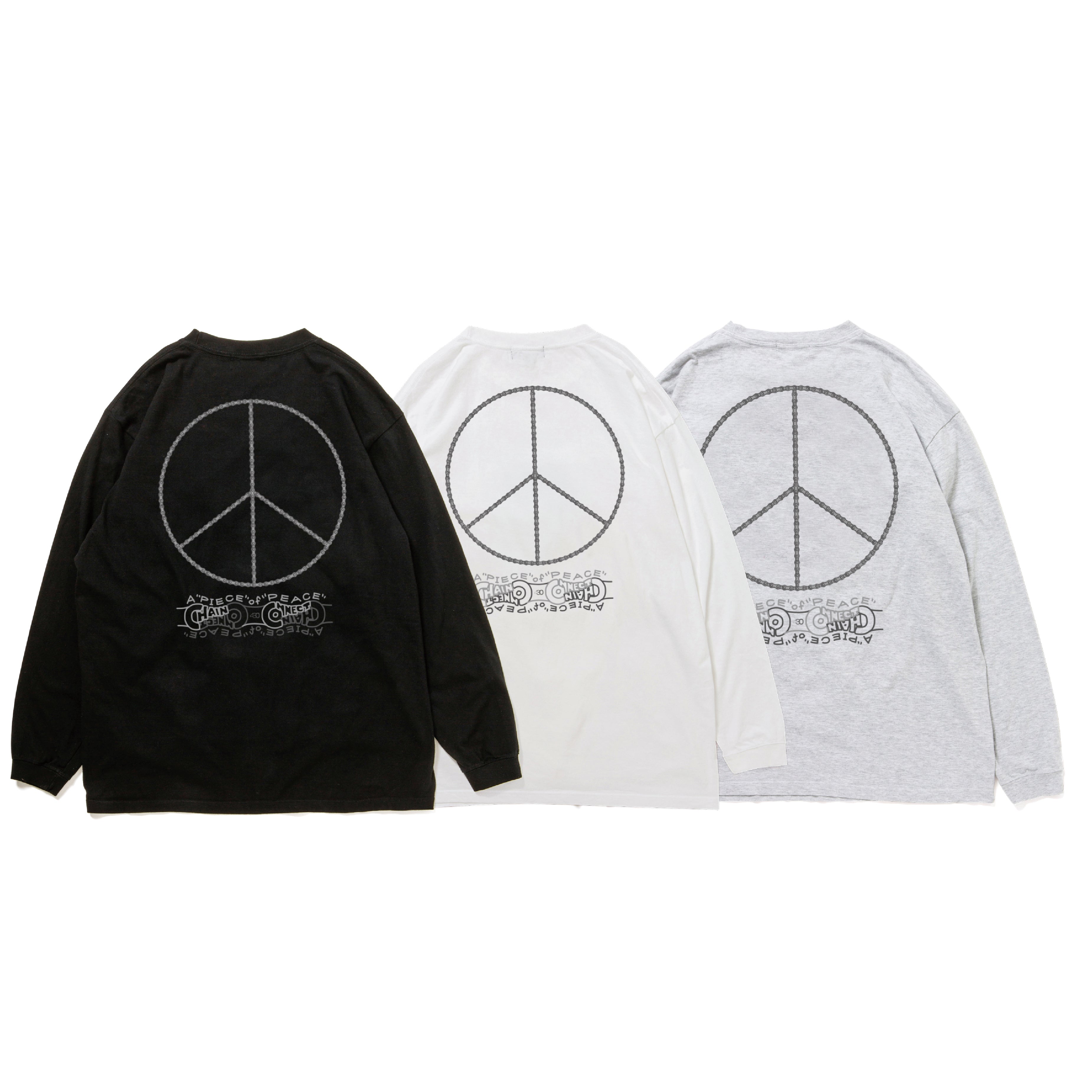 430 "A PIECE OF CHAIN CONNECT PEACE" L/S TEE