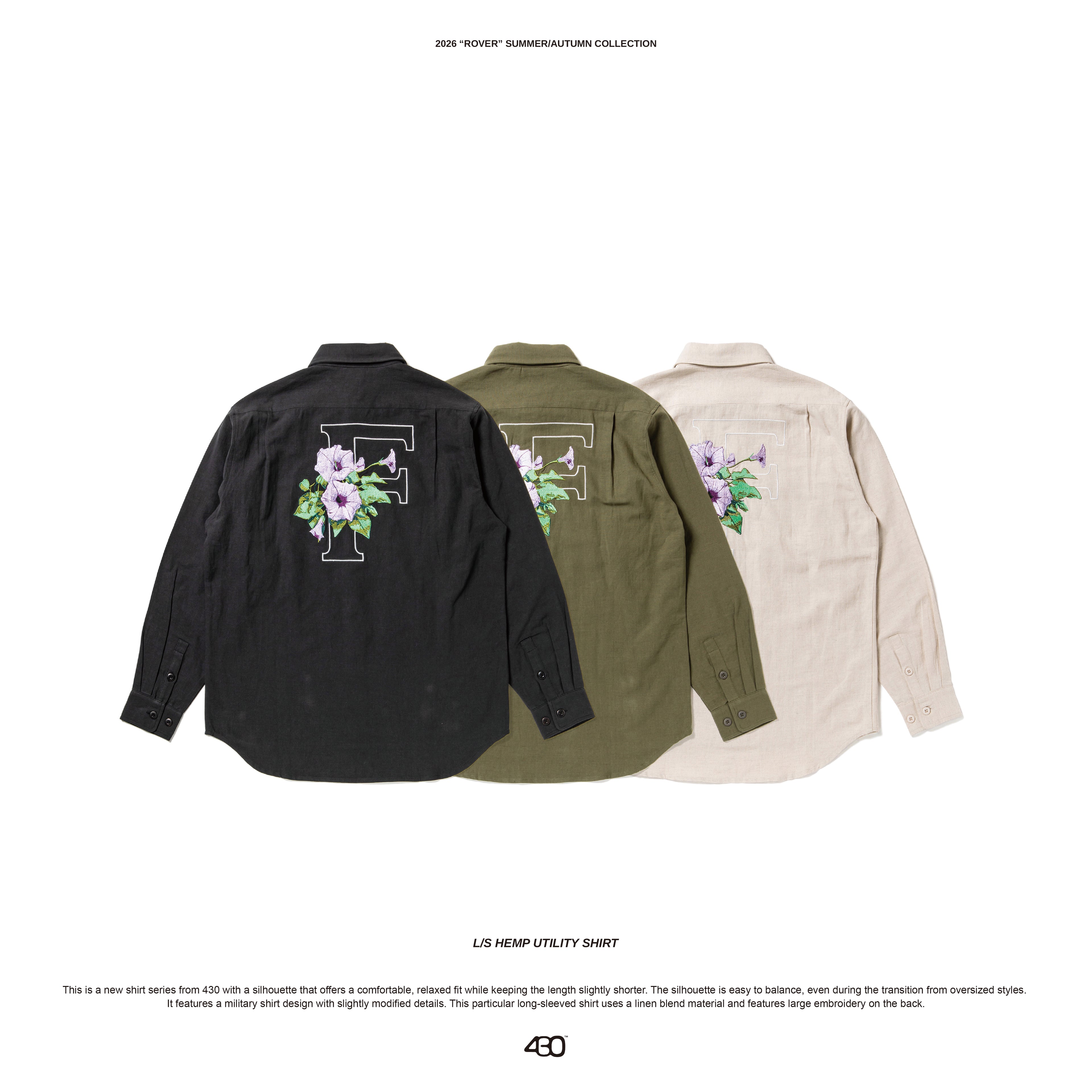 430 L/S HEMP UTILITY SHIRT