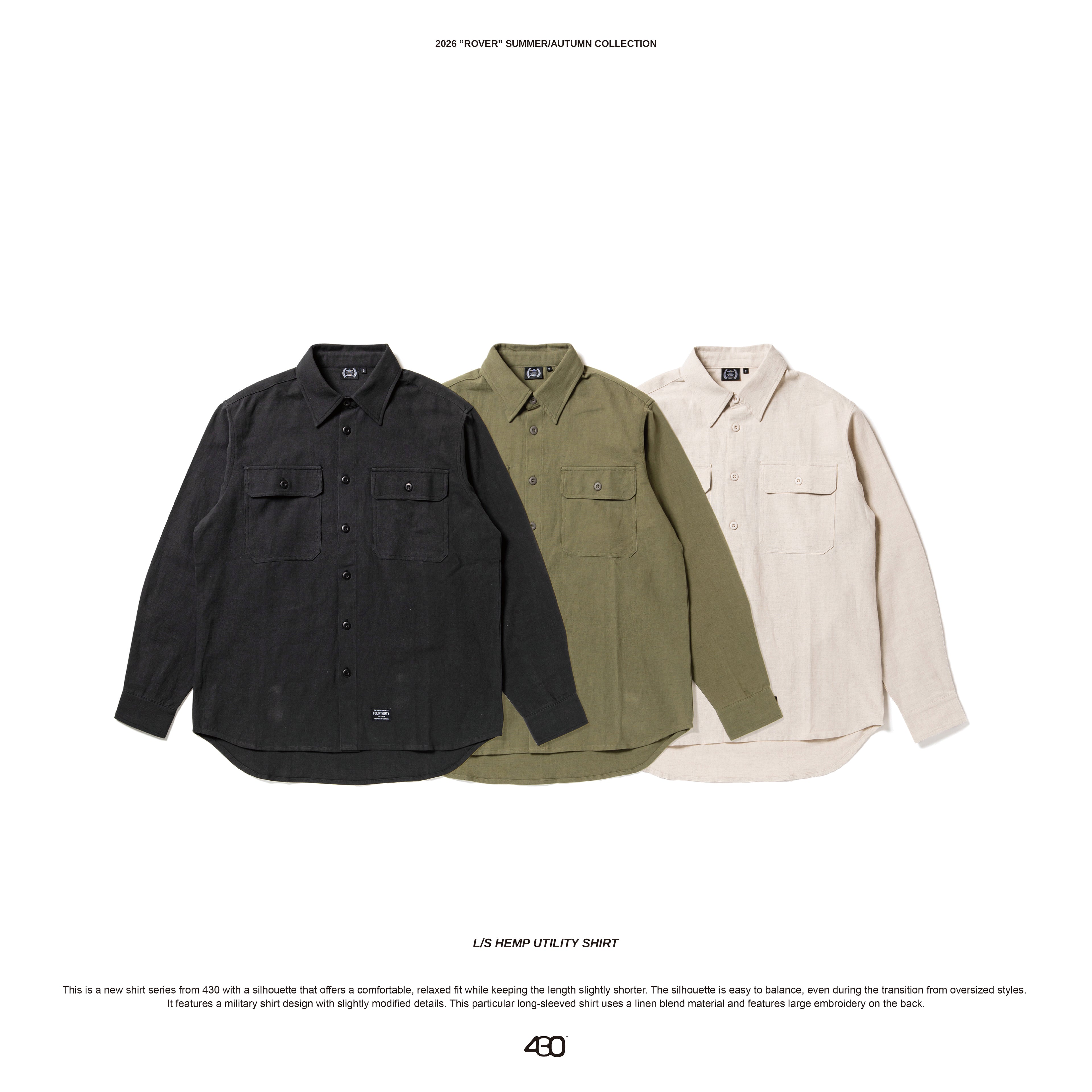 430 L/S HEMP UTILITY SHIRT