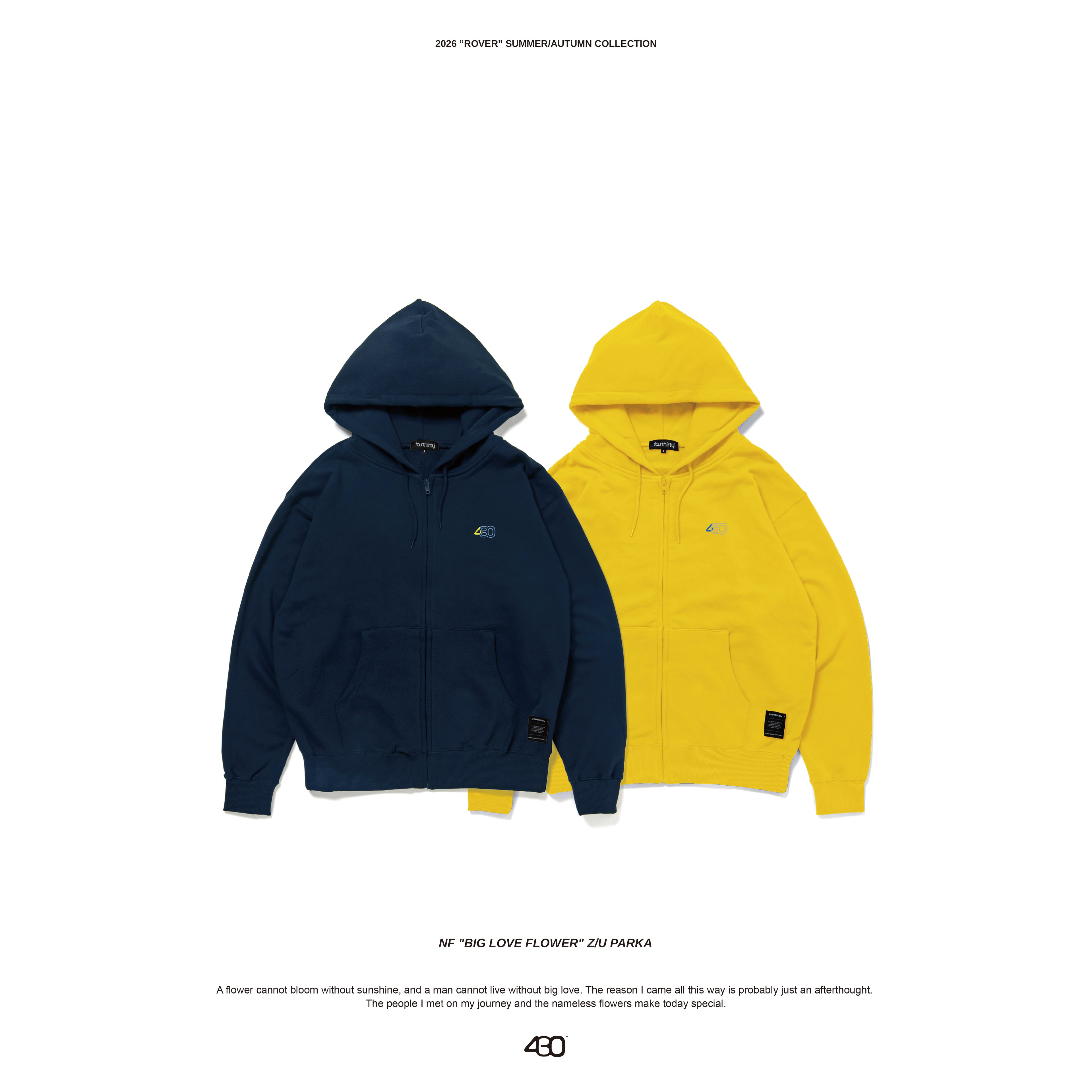 430 NF "BIG LOVE FLOWER" Z/U PARKA
