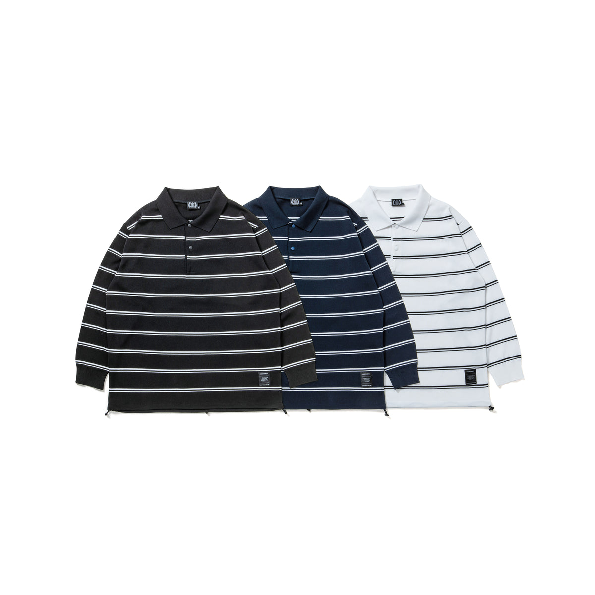 430 L/S BORDER KNIT POLO