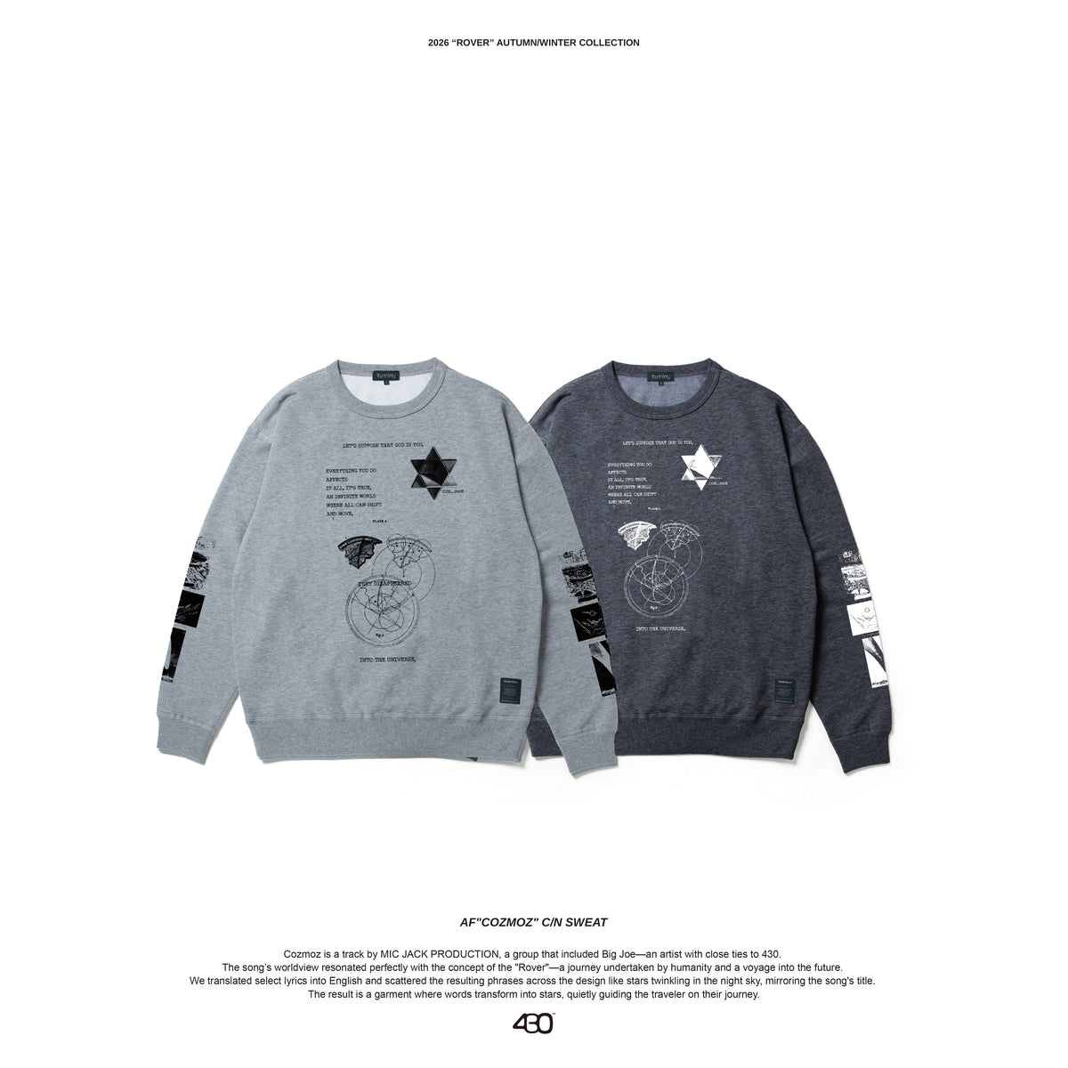 430 AF"COZMOZ" C/N SWEAT