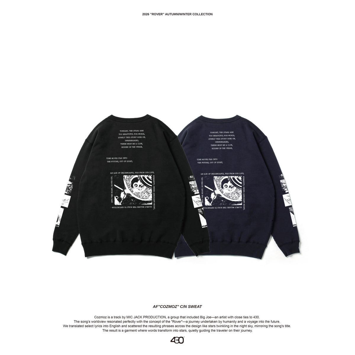 430 AF"COZMOZ" C/N SWEAT