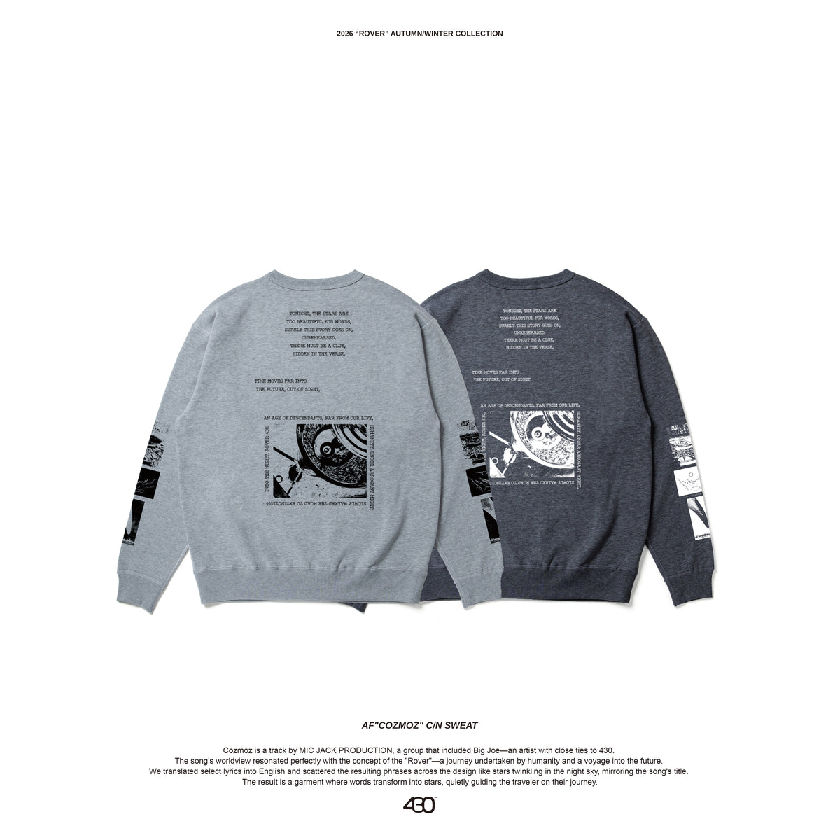 430 AF"COZMOZ" C/N SWEAT