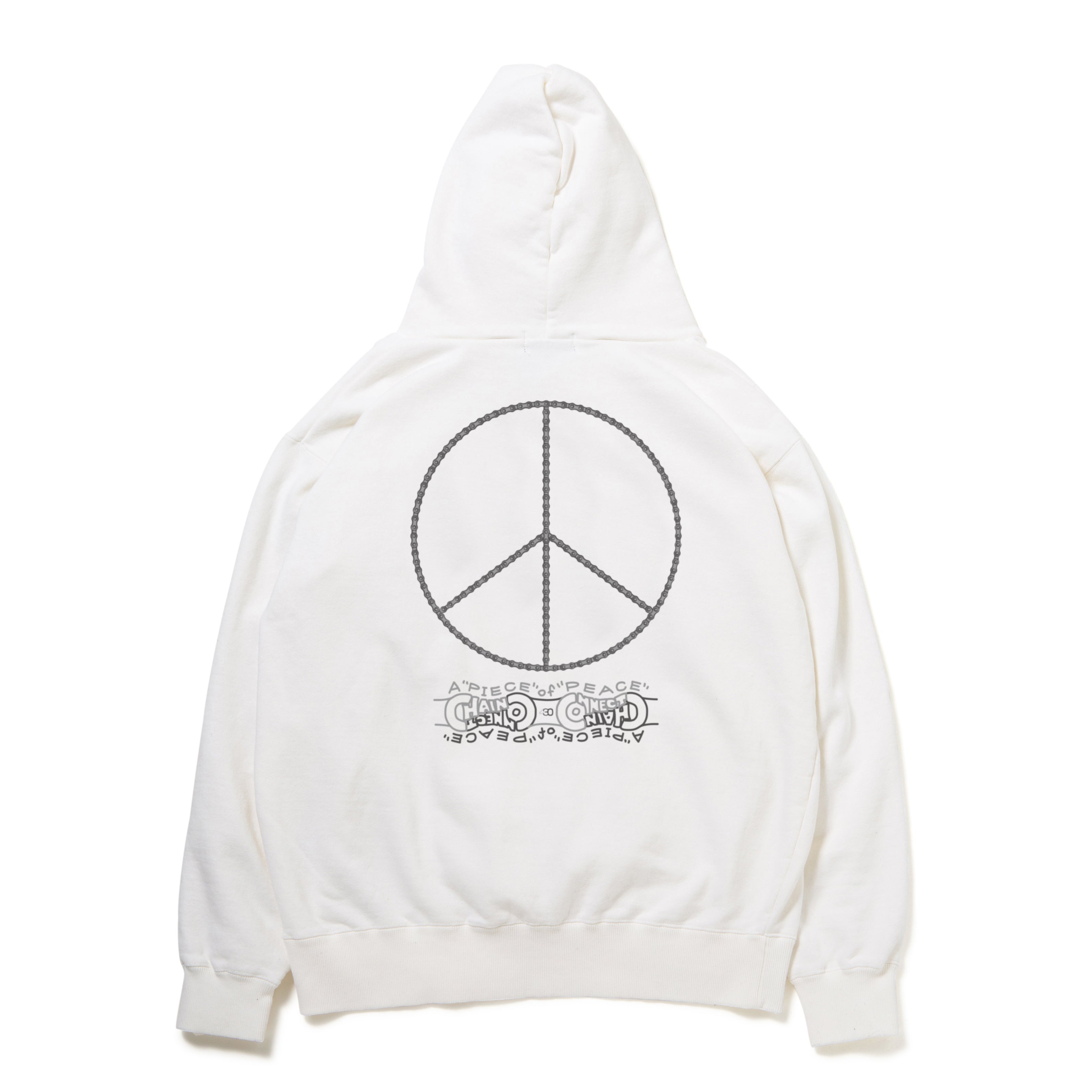 430 "A PIECE OF CHAIN CONNECT PEACE" Z/U PARKA